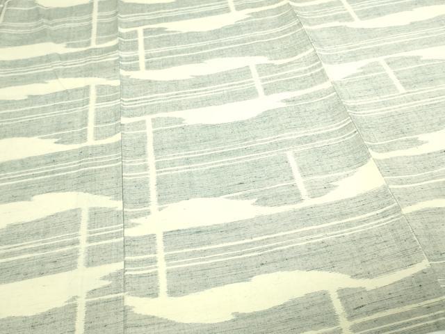 平和屋着物▽上質な紬 単衣 抽象文様 正絹 逸品 DAAW9430sf