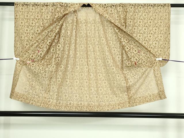 平和屋着物▽道中着 スリーシーズン 春夏秋 塵除け 総レース 舞花文 交織 逸品 DAAW9432sf