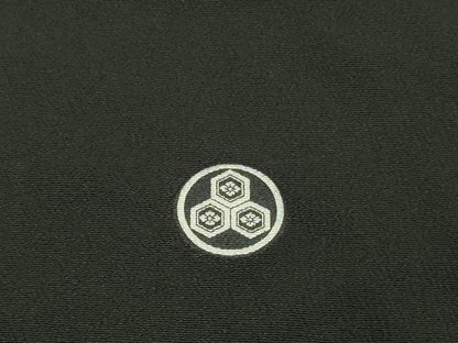 平和屋着物■豪華黒留袖　駒刺繍　草花文　金彩　正絹　逸品　DAAW9594sf