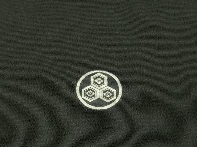 平和屋着物■豪華黒留袖　駒刺繍　草花文　金彩　正絹　逸品　DAAW9594sf
