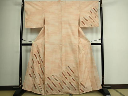 平和屋着物■訪問着　紬地　幾何学文　正絹　逸品　DAAW9940sf