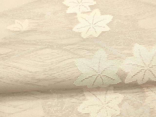 平和屋着物＊夏物 六通柄袋帯 草葉文 銀糸 正絹 逸品 DAAX0002cm