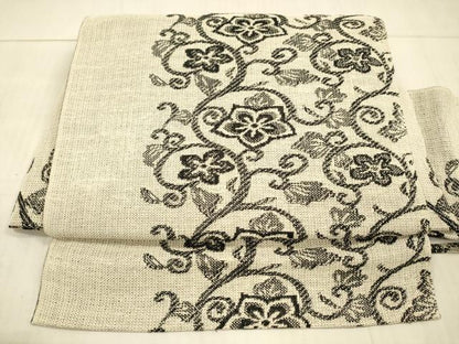 平和屋着物＊夏物 ワンタッチつけ帯 花唐草文 正絹 逸品 DAAX0003cm