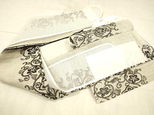平和屋着物＊夏物 ワンタッチつけ帯 花唐草文 正絹 逸品 DAAX0003cm
