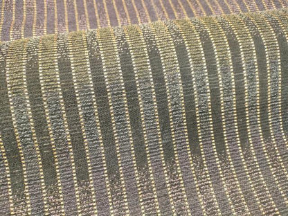 平和屋着物＊夏物 六通柄袋帯 間道 黒地 金糸 正絹 逸品 DAAX0006cm