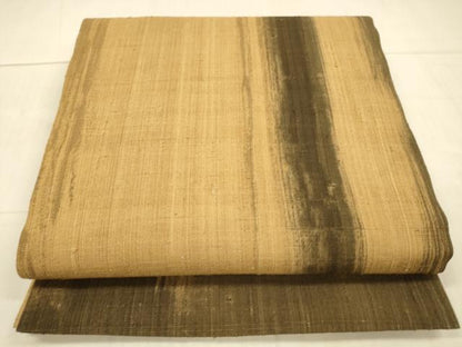 平和屋着物＊夏物 九寸開き名古屋帯 虎杖染 抽象文様 正絹 逸品 DAAX0013cm