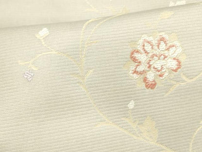 平和屋着物＊夏物 九寸名古屋帯 花唐草文 金糸 正絹 逸品 DAAX0020cm
