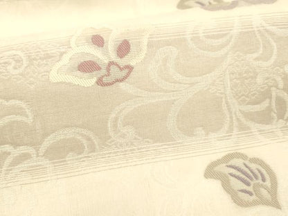 平和屋着物＊夏物 九寸名古屋帯 花唐草文 正絹 逸品 DAAX0025cm
