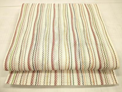 平和屋着物＊夏物 八寸名古屋帯 間道 正絹 逸品 DAAX0038cm