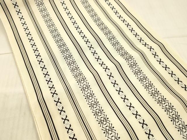 平和屋着物＊夏物　本場筑前博多織　八寸名古屋帯　紗献上　正絹　逸品　DAAX0043cm