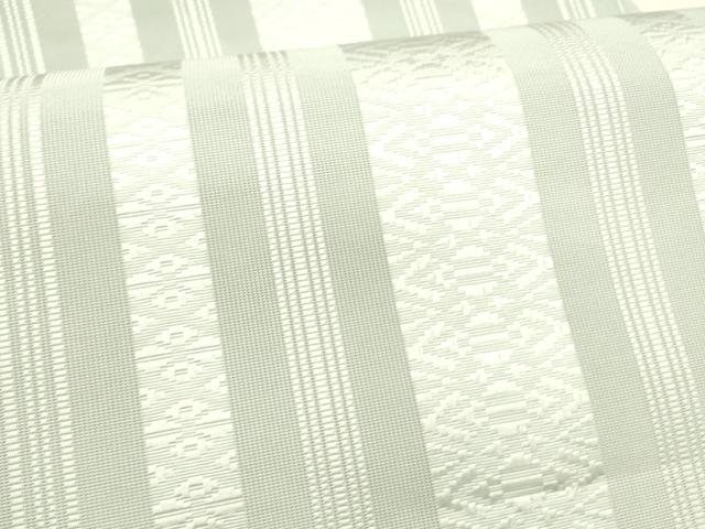 平和屋着物＊夏物 本場筑前博多織 八寸名古屋帯 両もじり 紗献上 秘色色 証紙付き 正絹 逸品 DAAX0044cm