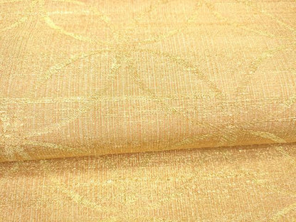 平和屋着物●桝屋高尾 ねん金綴錦 全通柄袋帯 名物聚文中七宝 金糸 正絹 逸品 DAAX0052cm