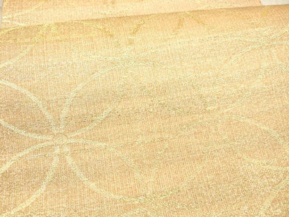 平和屋着物●桝屋高尾 ねん金綴錦 全通柄袋帯 名物聚文中七宝 金糸 正絹 逸品 DAAX0052cm