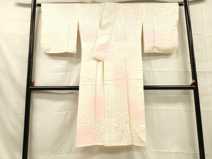 平和屋着物■長襦袢　袷　舞花地紋　暈し染め　正絹　逸品　DAAX0138cm