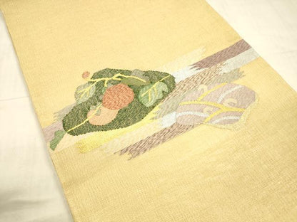 平和屋着物＊夏物 明綴れ 太鼓柄袋帯 成り物 金銀糸 正絹 逸品 DAAX0176cm