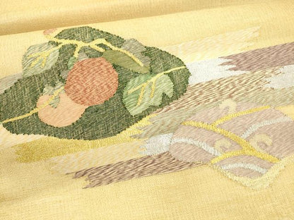 平和屋着物＊夏物 明綴れ 太鼓柄袋帯 成り物 金銀糸 正絹 逸品 DAAX0176cm