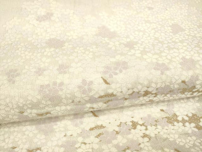 平和屋着物＊夏物 両方向 丸帯 枝花文 流水文草花文 草花文 格子草花文 銀糸 ほていやオリジナル 正絹 逸品 DAAX0180cm