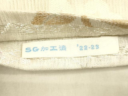 平和屋着物＊夏物 両方向 丸帯 枝花文 流水文草花文 草花文 格子草花文 銀糸 ほていやオリジナル 正絹 逸品 DAAX0180cm