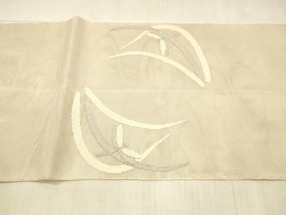 平和屋着物＊夏物 太鼓柄袋帯 流水蜻蛉草葉文 金銀糸 正絹 逸品 DAAX0183cm