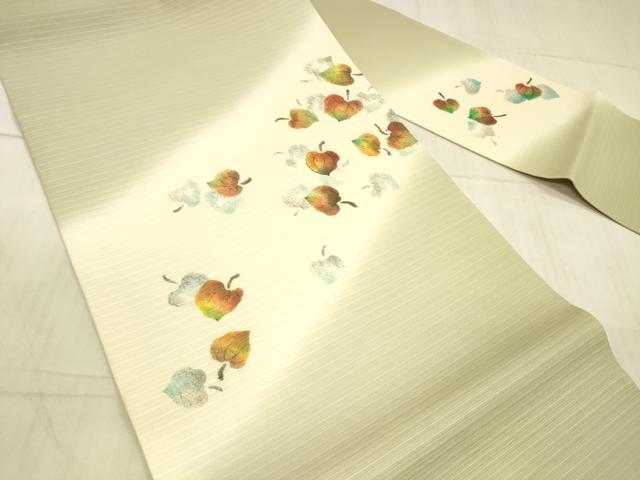 平和屋着物＊夏物 九寸名古屋帯 手描き 成り物 DAAX0189cm