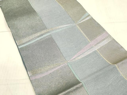 平和屋着物＊夏物　六通柄袋帯　蜻蛉　金銀糸　正絹　逸品　DAAX0194cm