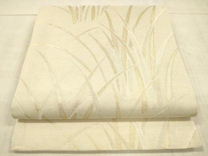 平和屋着物＊夏物 六通柄袋帯 草葉文 金銀糸 正絹 逸品 DAAX0195cm