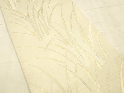 平和屋着物＊夏物 六通柄袋帯 草葉文 金銀糸 正絹 逸品 DAAX0195cm