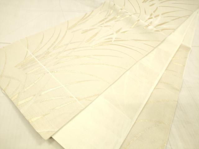 平和屋着物＊夏物 六通柄袋帯 草葉文 金銀糸 正絹 逸品 DAAX0195cm