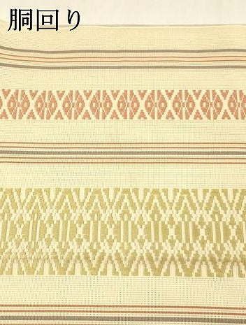 平和屋着物＊夏物 本場筑前博多織 八寸名古屋帯 紗献上 正絹 逸品 DAAX0203cm