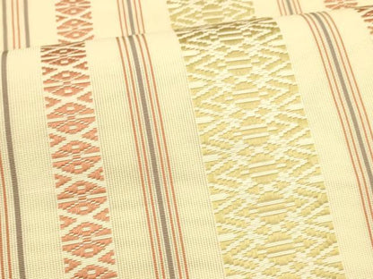 平和屋着物＊夏物 本場筑前博多織 八寸名古屋帯 紗献上 正絹 逸品 DAAX0203cm