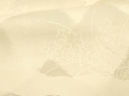 平和屋着物＊夏物 六通柄袋帯 草花文 銀糸 正絹 逸品 DAAX0209cm