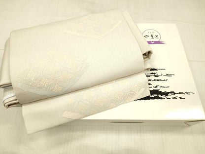 平和屋着物＊夏物　ワンタッチつけ帯　花菱文　やまと誂製　共箱付き　正絹　逸品　DAAX0213cm