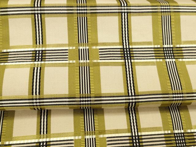 平和屋着物●本場筑前博多織 八寸名古屋帯 格子 逸品 DAAX0232cm