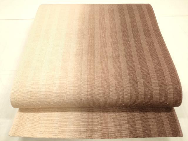 平和屋着物＊夏物 両面 全通柄袋帯 間道 菱文 正絹 逸品 DAAX0251cm