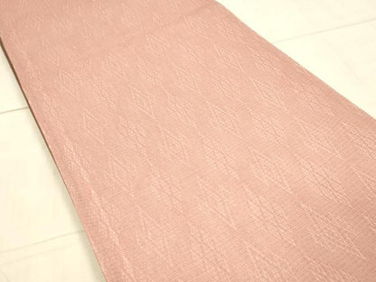 平和屋着物＊夏物 両面 全通柄袋帯 間道 菱文 正絹 逸品 DAAX0251cm
