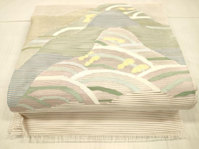 平和屋着物＊夏物 絽綴れ 八寸名古屋帯 抽象文様 逸品 DAAX0258cm