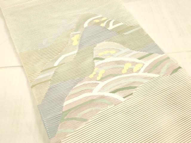 平和屋着物＊夏物 絽綴れ 八寸名古屋帯 抽象文様 逸品 DAAX0258cm