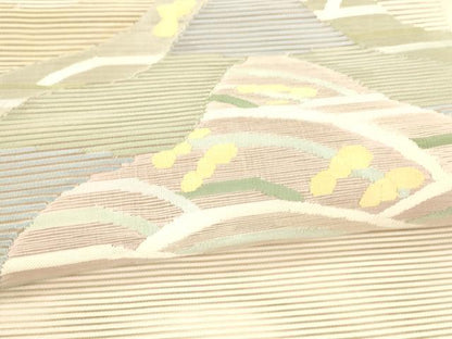 平和屋着物＊夏物 絽綴れ 八寸名古屋帯 抽象文様 逸品 DAAX0258cm