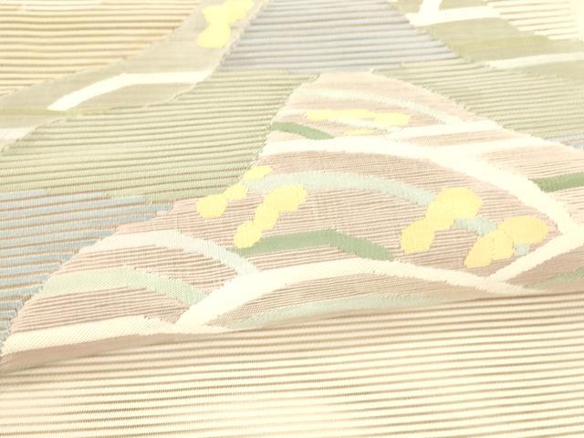 平和屋着物＊夏物 絽綴れ 八寸名古屋帯 抽象文様 逸品 DAAX0258cm