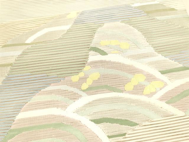 平和屋着物＊夏物 絽綴れ 八寸名古屋帯 抽象文様 逸品 DAAX0258cm