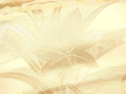 平和屋着物＊夏物 九寸名古屋帯 草葉文 金銀糸 正絹 逸品 DAAX0260cm