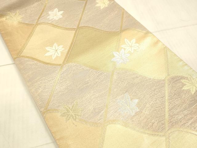 平和屋着物＊夏物 六通柄袋帯 薫風 舞葉文 金銀糸 正絹 逸品 DAAX0261cm