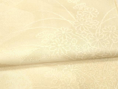 平和屋着物＊夏物 六通柄袋帯 草花文 金銀糸 正絹 逸品 DAAX0262cm