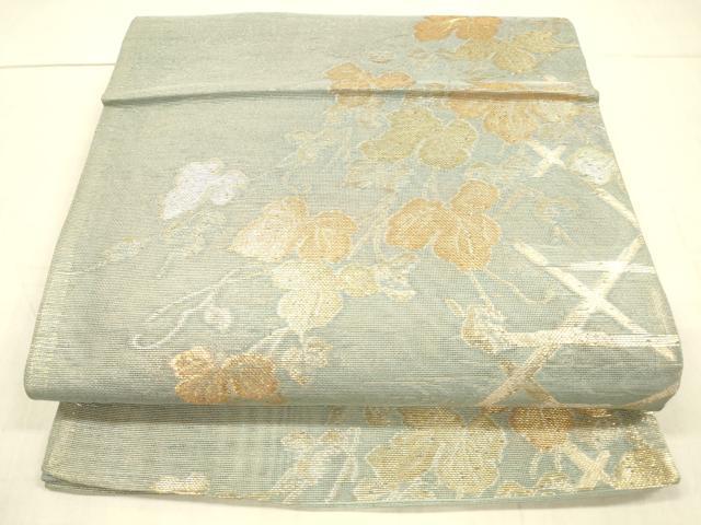 平和屋着物＊夏物 六通柄袋帯 籬蔦の葉文 金糸 正絹 逸品 DAAX0263cm