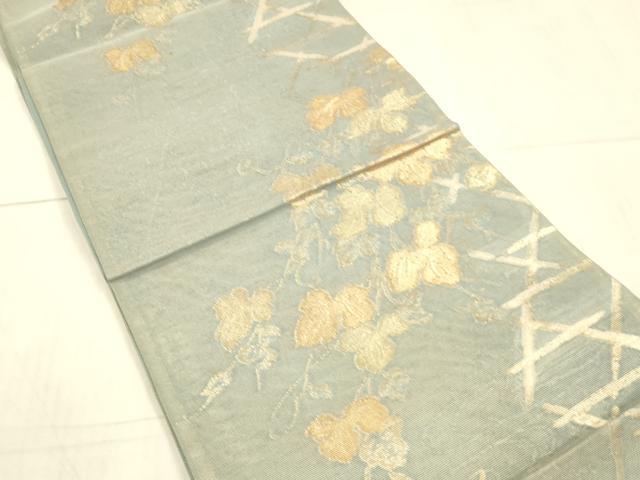 平和屋着物＊夏物 六通柄袋帯 籬蔦の葉文 金糸 正絹 逸品 DAAX0263cm