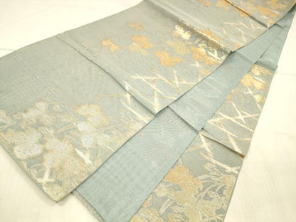平和屋着物＊夏物 六通柄袋帯 籬蔦の葉文 金糸 正絹 逸品 DAAX0263cm