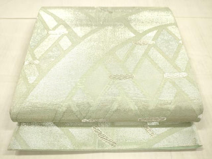平和屋着物＊夏物 六通柄袋帯 抽象文様 銀糸 正絹 逸品 DAAX0275cm