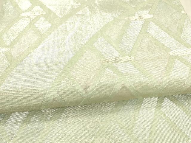 平和屋着物＊夏物 六通柄袋帯 抽象文様 銀糸 正絹 逸品 DAAX0275cm