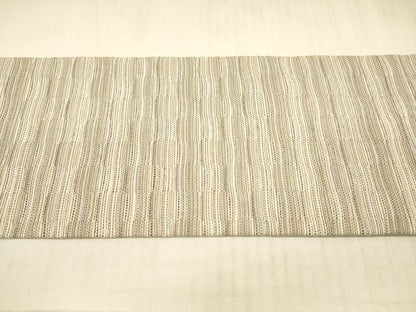 平和屋着物＊夏物 九寸名古屋帯 横段文 金糸 正絹 逸品 DAAX0279cm