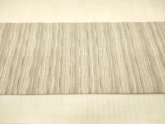 平和屋着物＊夏物 九寸名古屋帯 横段文 金糸 正絹 逸品 DAAX0279cm